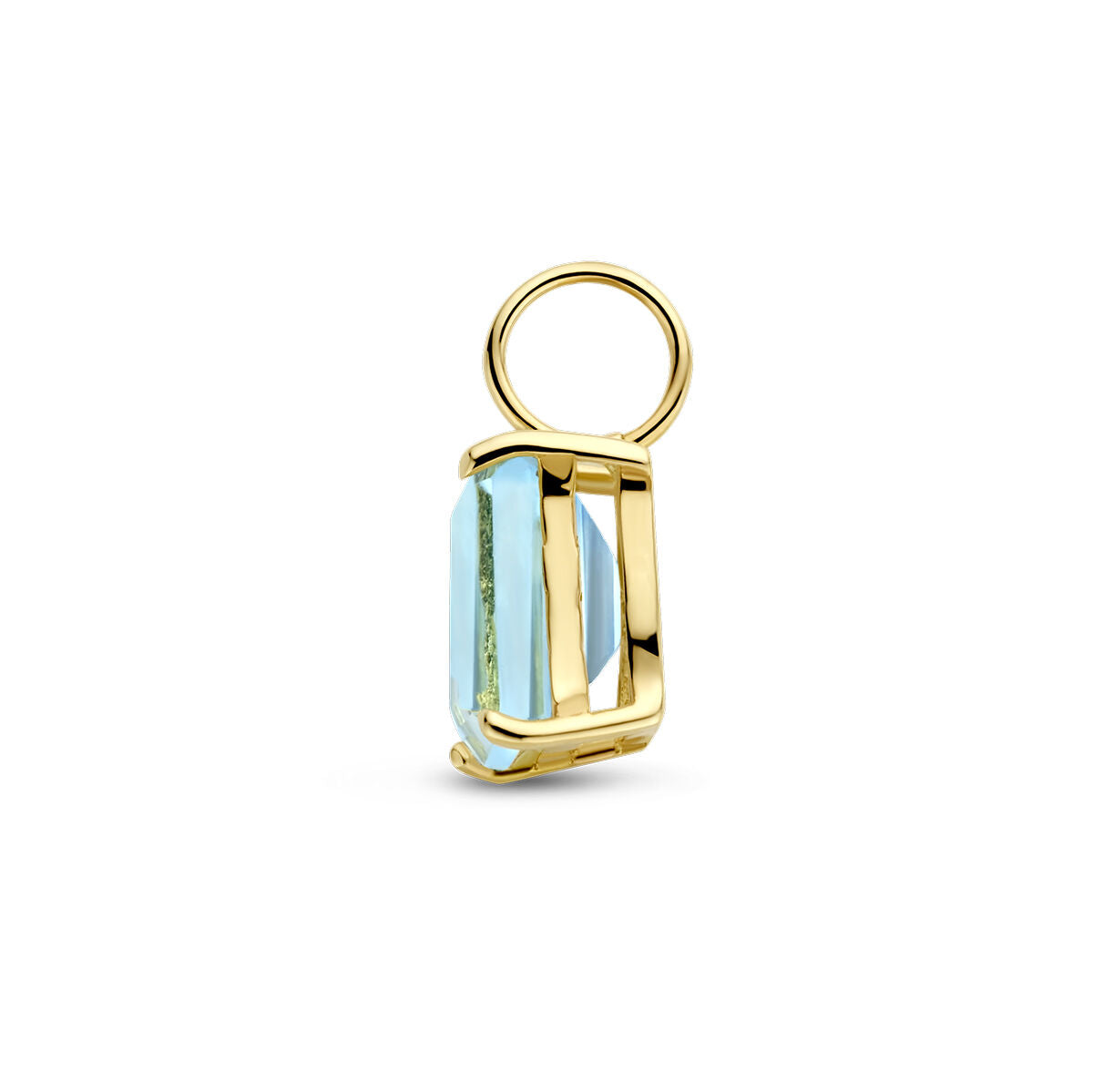 wisiorek niebieski topaz 14K żółte złoto