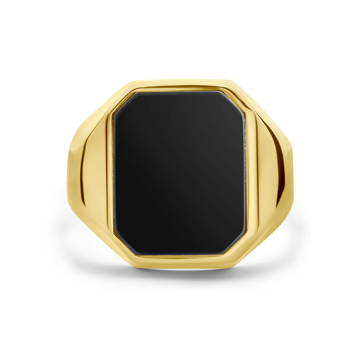 sygnet onyx 14K żółte złoto