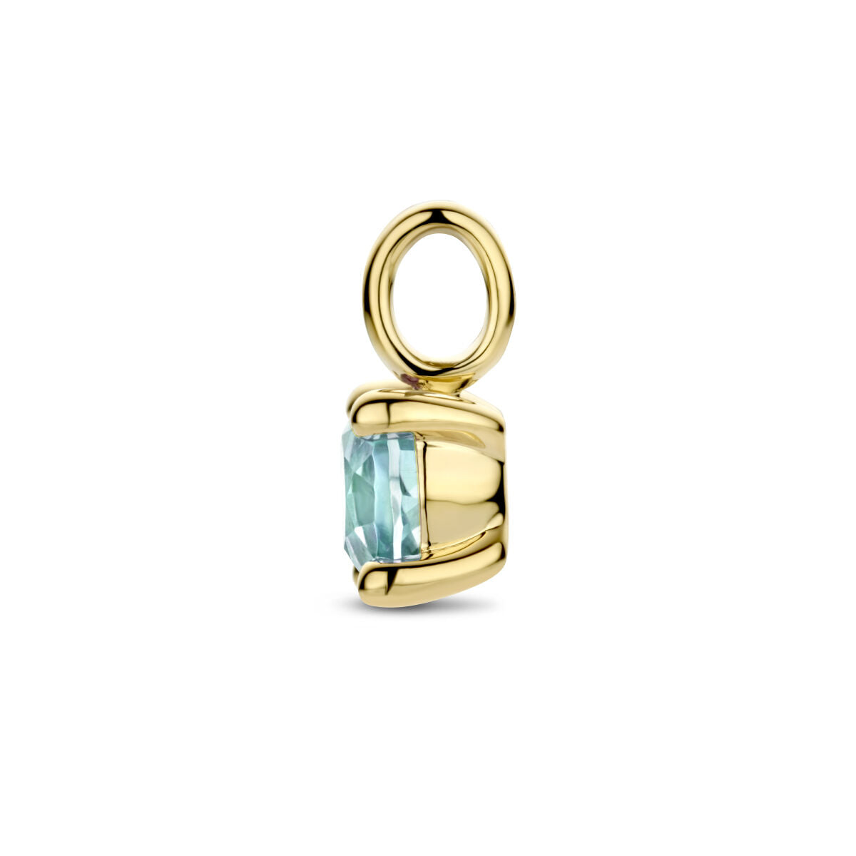 wisiorek niebieski topaz 14K żółte złoto