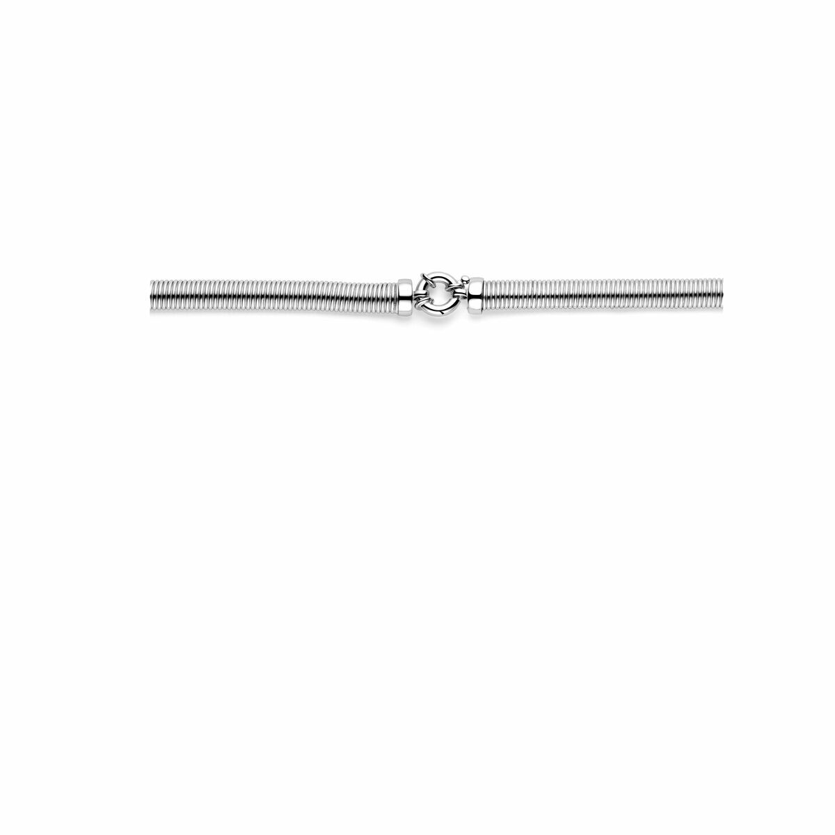naszyjnik 8,0 mm 45 cm z dużym zapięciem sprężynowym srebro rodowane