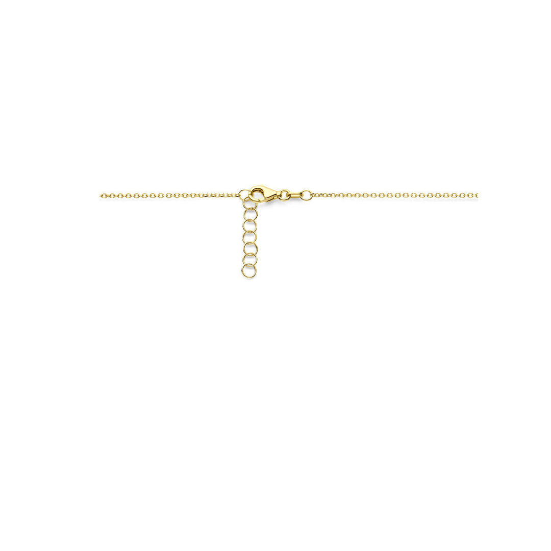 collier 42 + 2 cm poli/mat 14K geelgoud