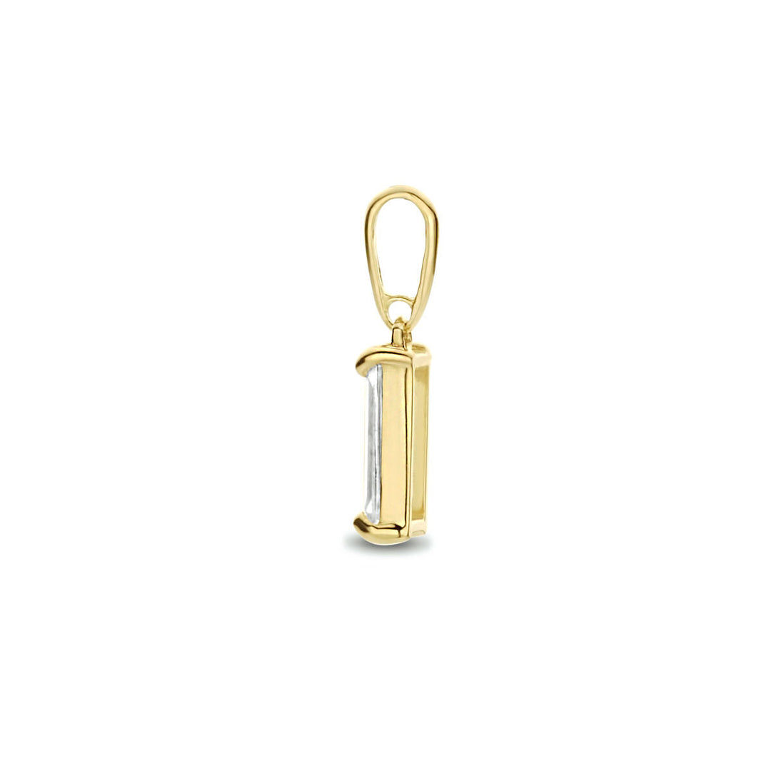 hanger zirkonia 14K geelgoud