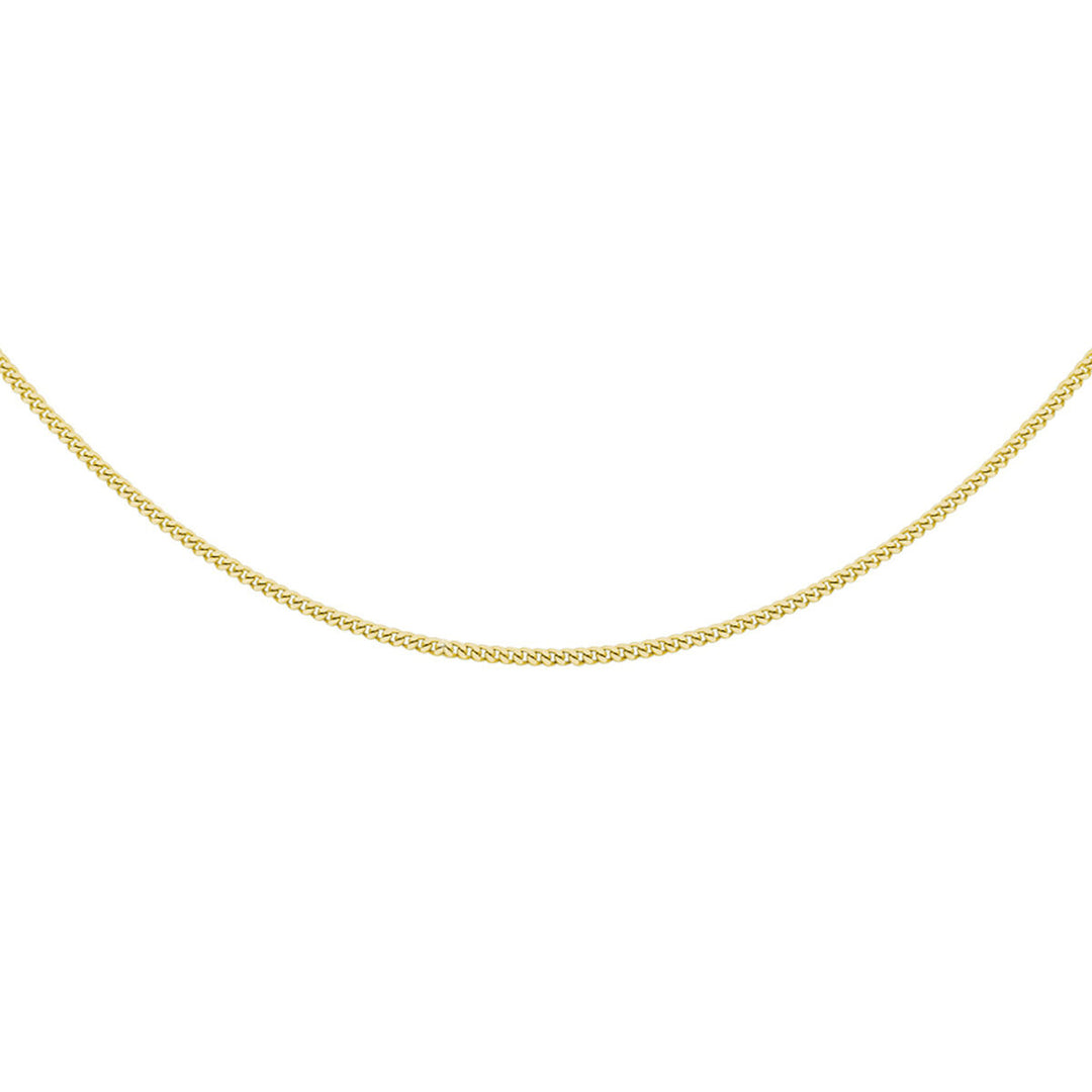 collier gourmette 4-zijdes geslepen 1,2 mm 3 micron zilver verguld (geel)