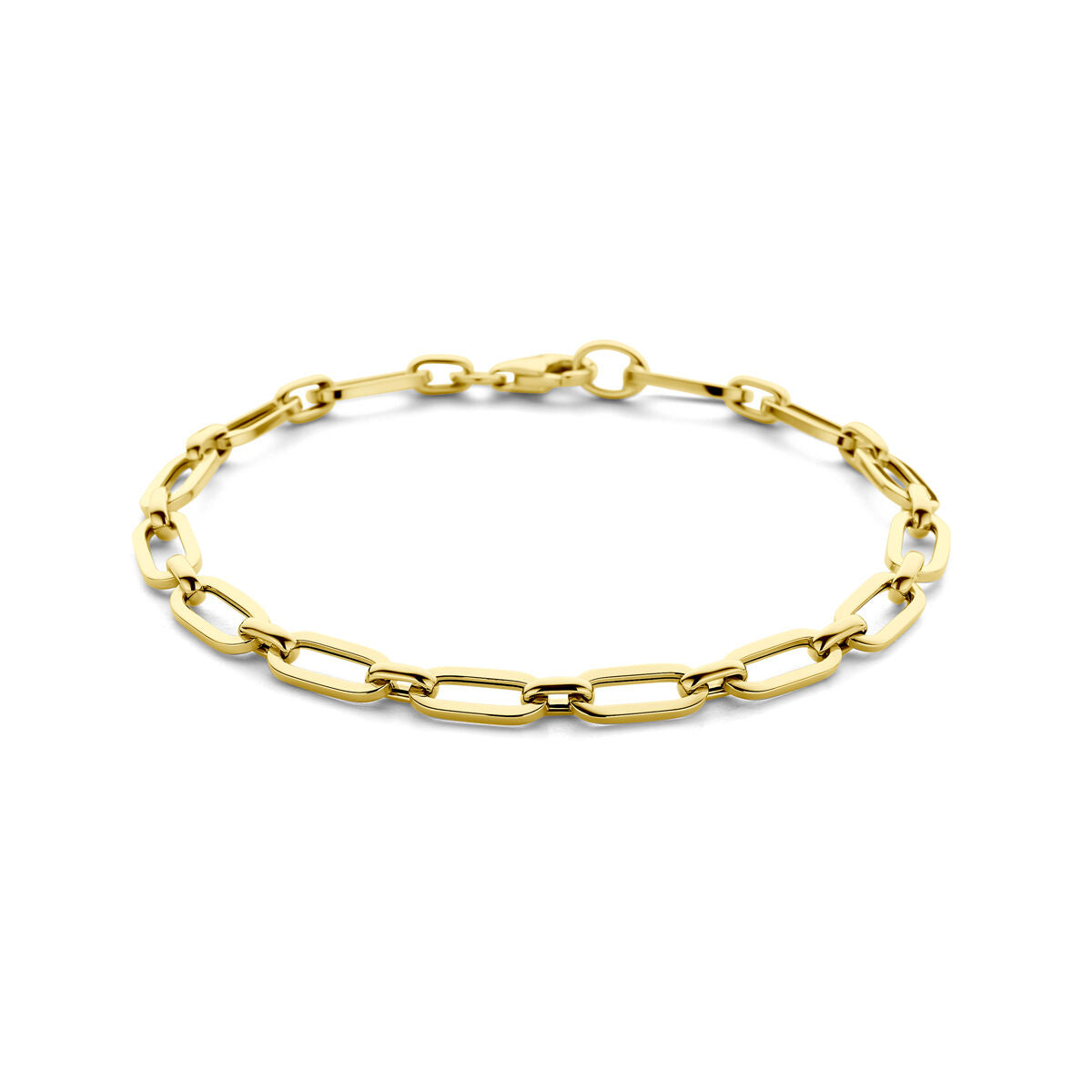 Bransoletka paperclip 5,0 mm 19 cm ze złotego 14K.
