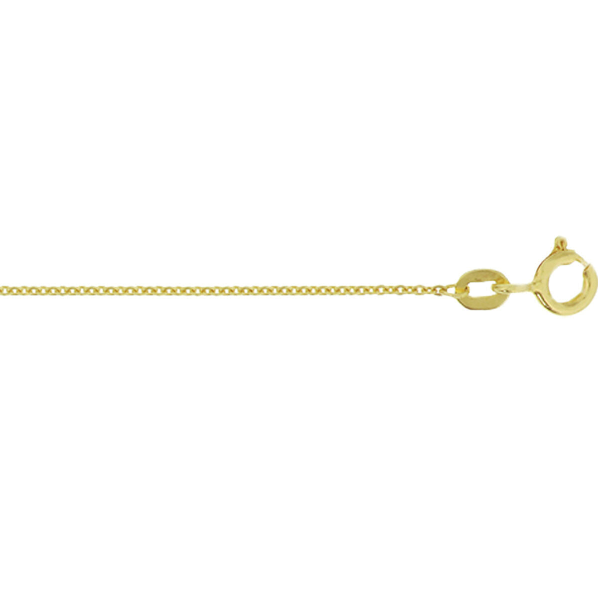 łańcuszek ankerowy płaski 0,8 mm w kolorze żółtego złota o długości 41 - 43 - 45 cm.