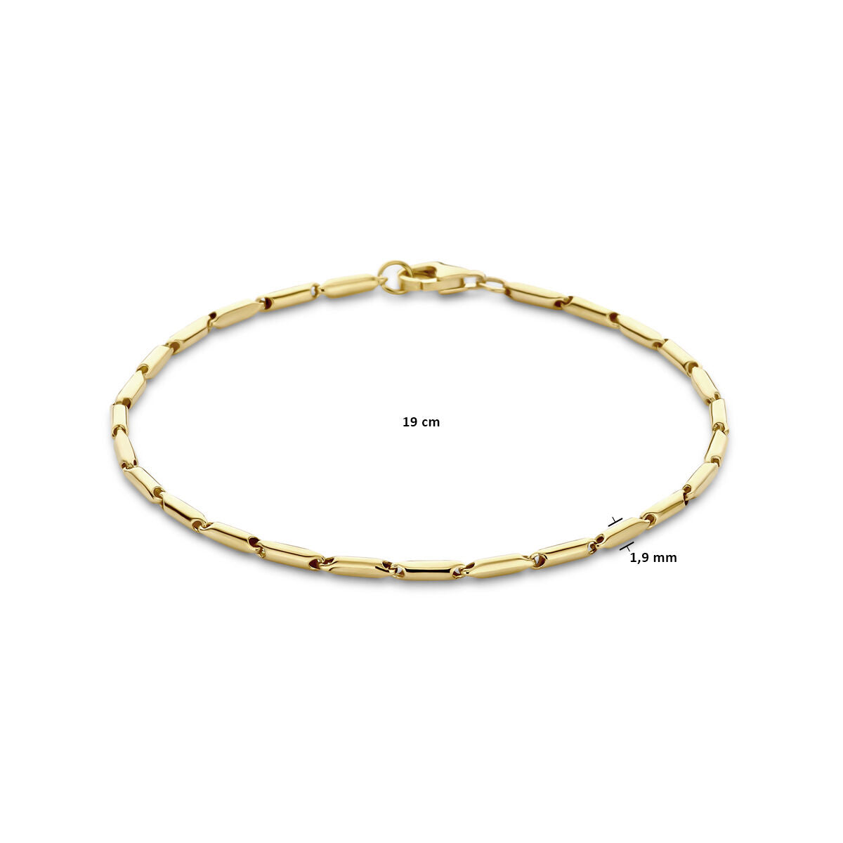bransoletka 1,9 mm 19 cm 14K żółte złoto