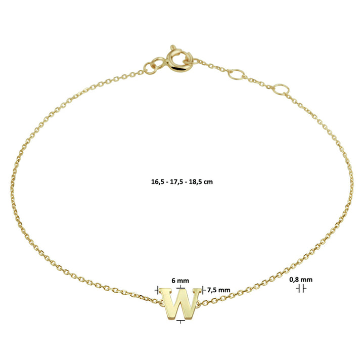 armband letter 14K geelgoud