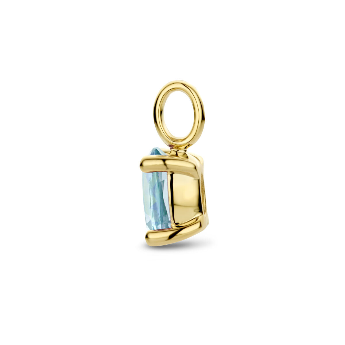 wisiorek niebieski topaz 14K żółte złoto