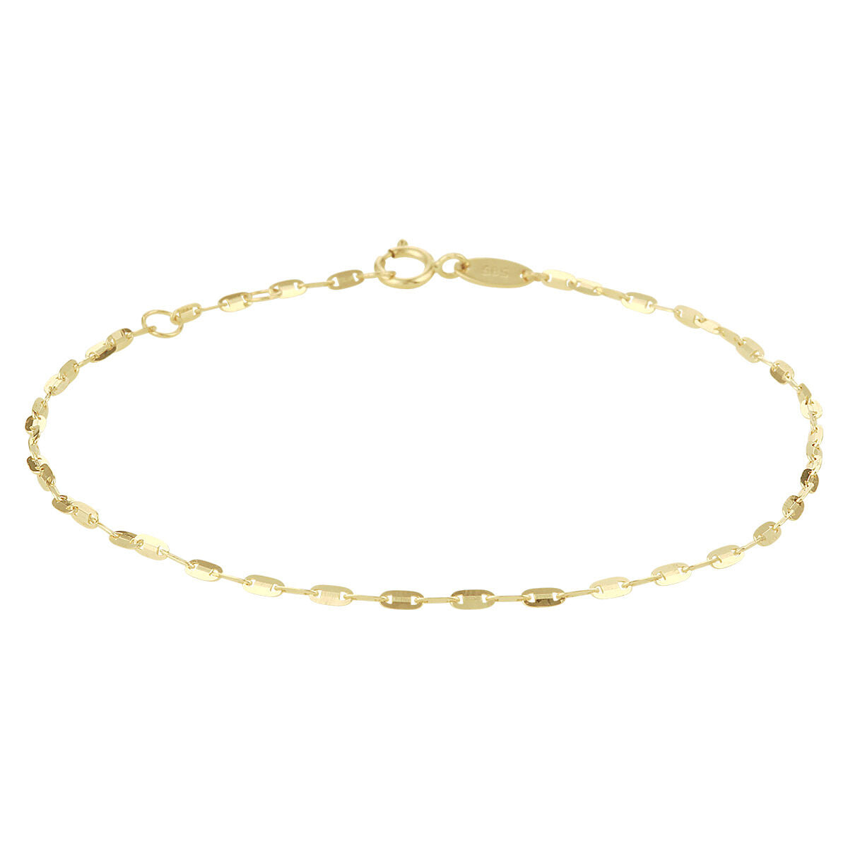 Bransoletka z 14K żółtego złota o długości 16-18 cm, składająca się z owalnych ogniw.
