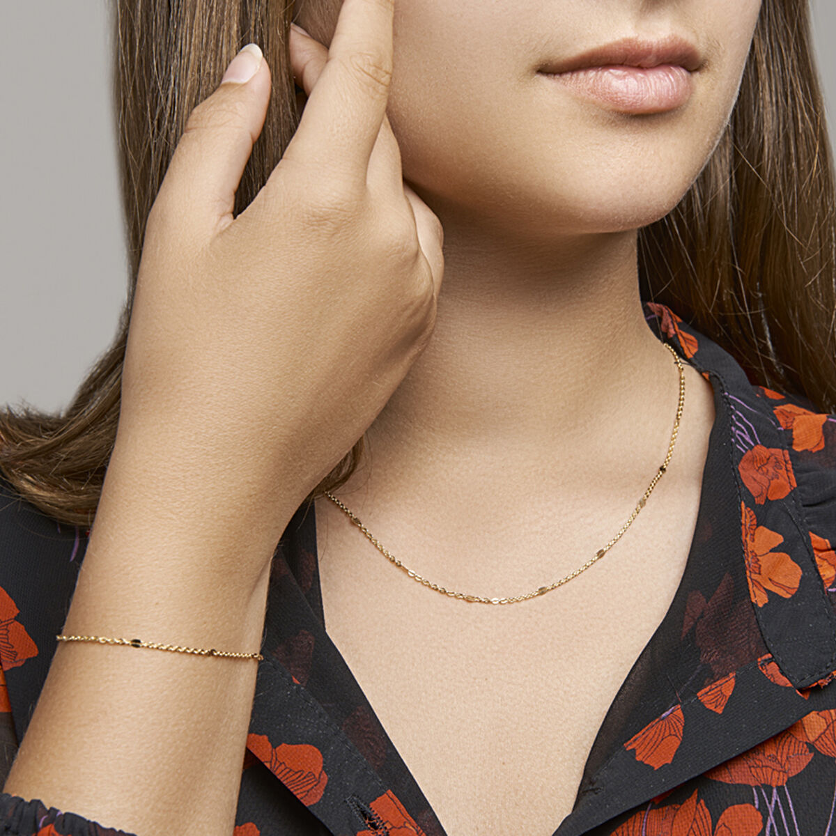 bransoletka 1,5 mm 16 - 18 cm 14K żółte złoto