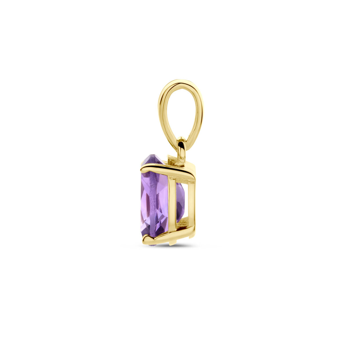 wisiorek ametyst 14K żółte złoto