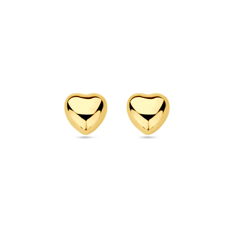 oorknoppen hart 14K geelgoud