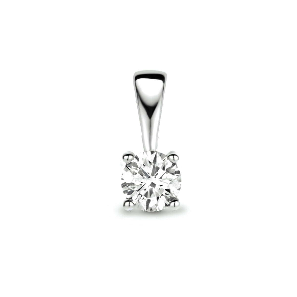wisiorek diament h si 14K białe złoto