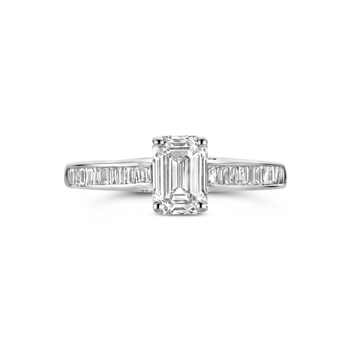 pierścionek z lab-grown diamentem 1.19ct h si 14K białe złoto