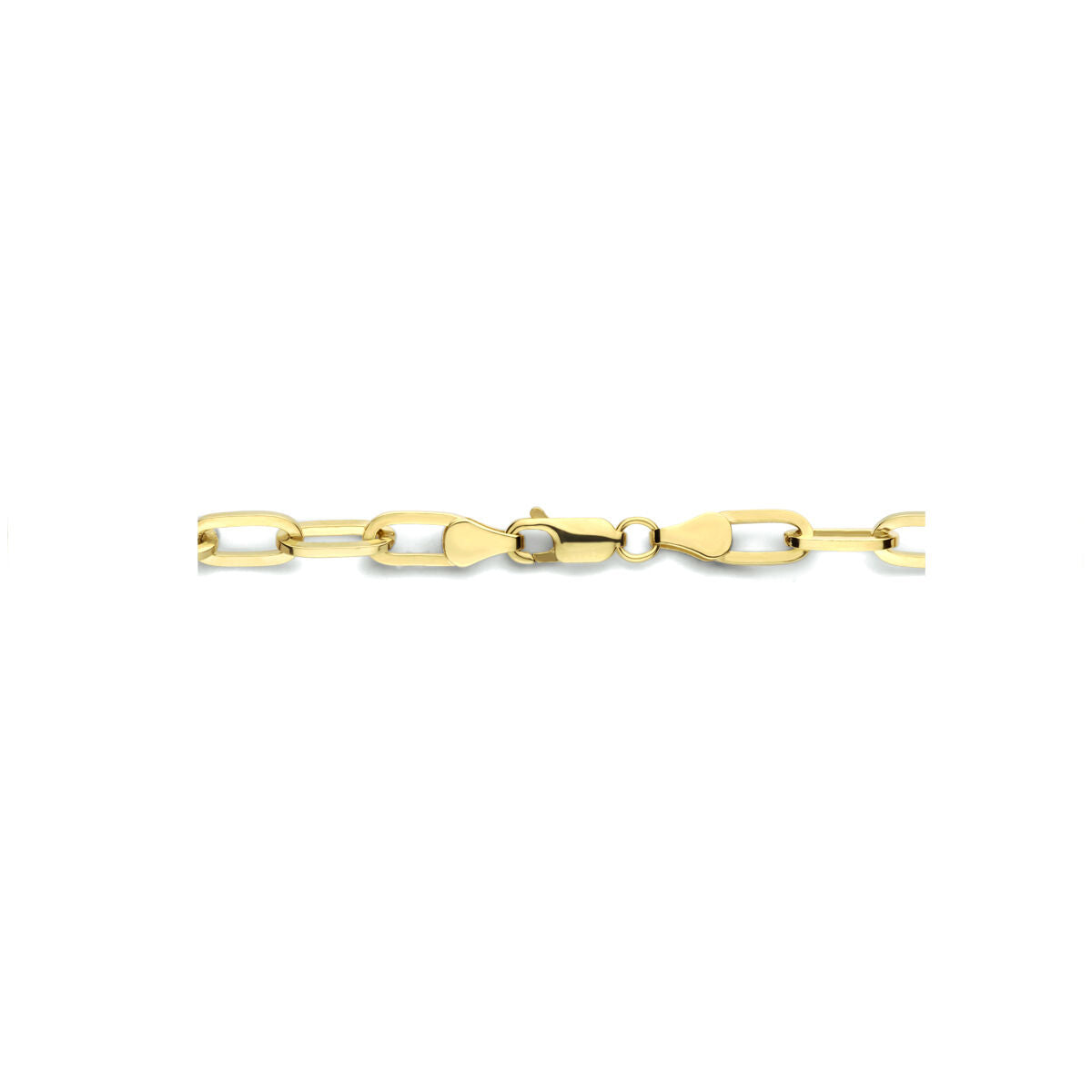 naszyjnik paperclip płaski masywny 5,0 mm 45 cm Zilgold (żółte złoto z srebrnym rdzeniem)