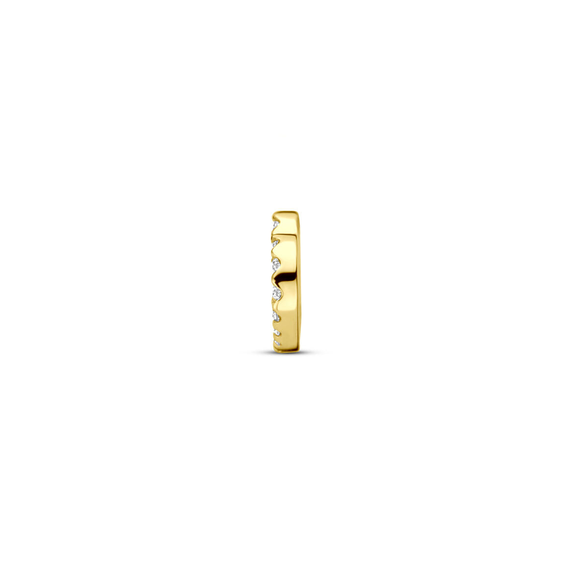 wisiorek serce diament 0.05ct h si 6,5 mm 14K żółte złoto