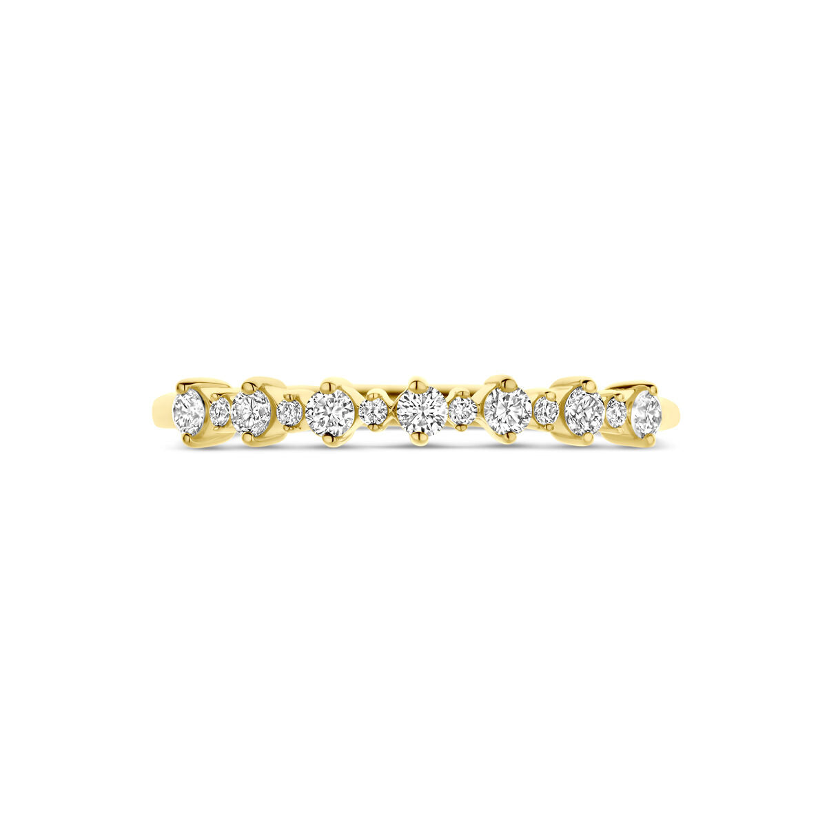 pierścionek z laboratorium hodowanego diamentu 0.23ct h si 14K żółte złoto
