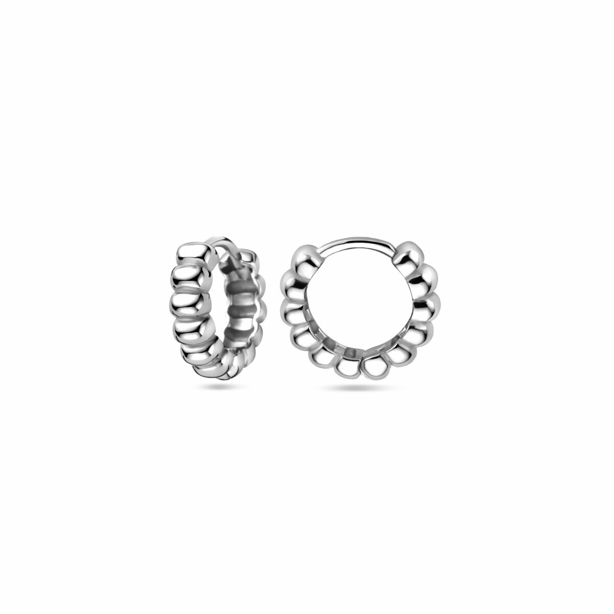 kolczyki koła 12 mm srebro rodowane