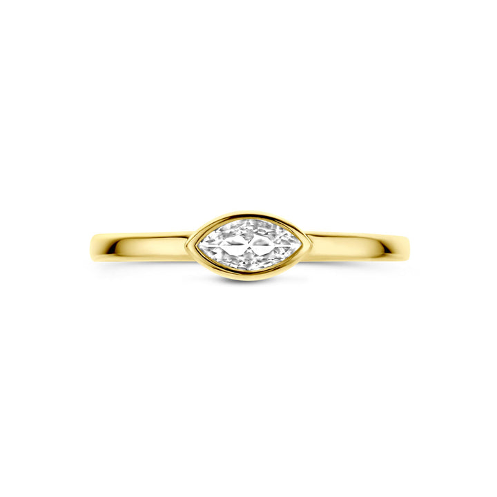 Seed ring zirkonia 14K geelgoud