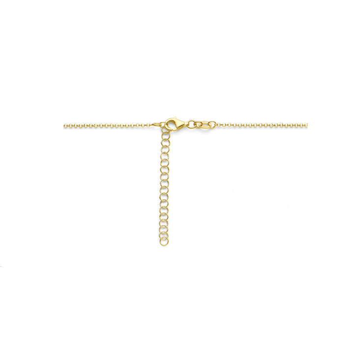 collier hart 1,5 mm 40 + 5 cm 3 micron zilver verguld (geel)