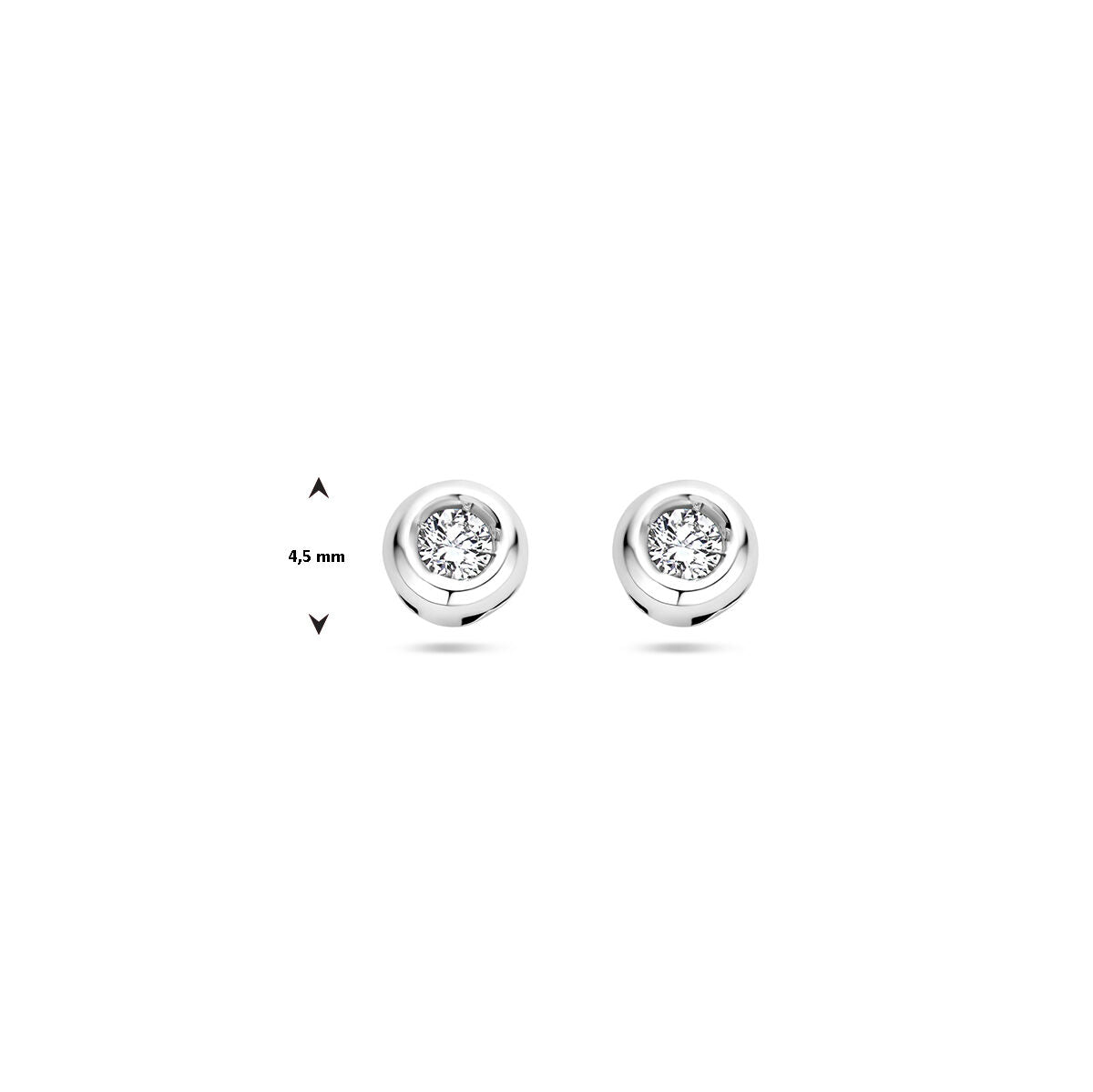 kolczyki wkrętki diament 0.10 ct (2x 0.05ct) h si 14K białe złoto
