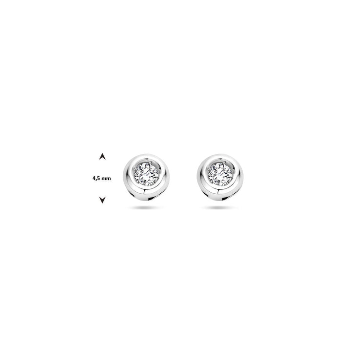 oorknoppen diamant 0.10 ct (2x 0.05ct) h si 14K witgoud