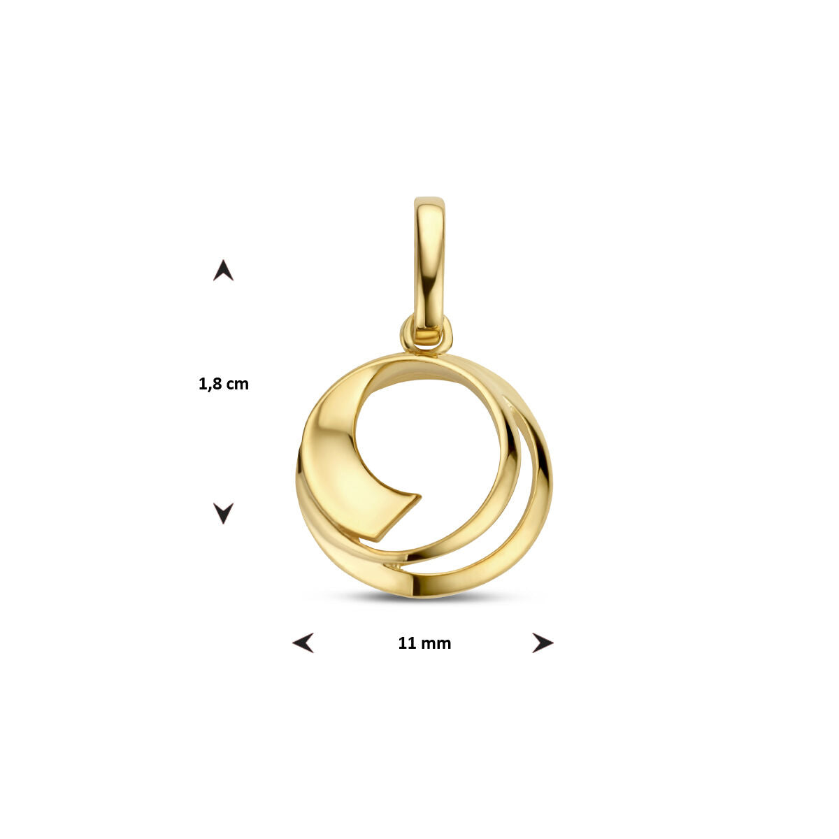 wisiorek okrągły 14K żółte złoto
