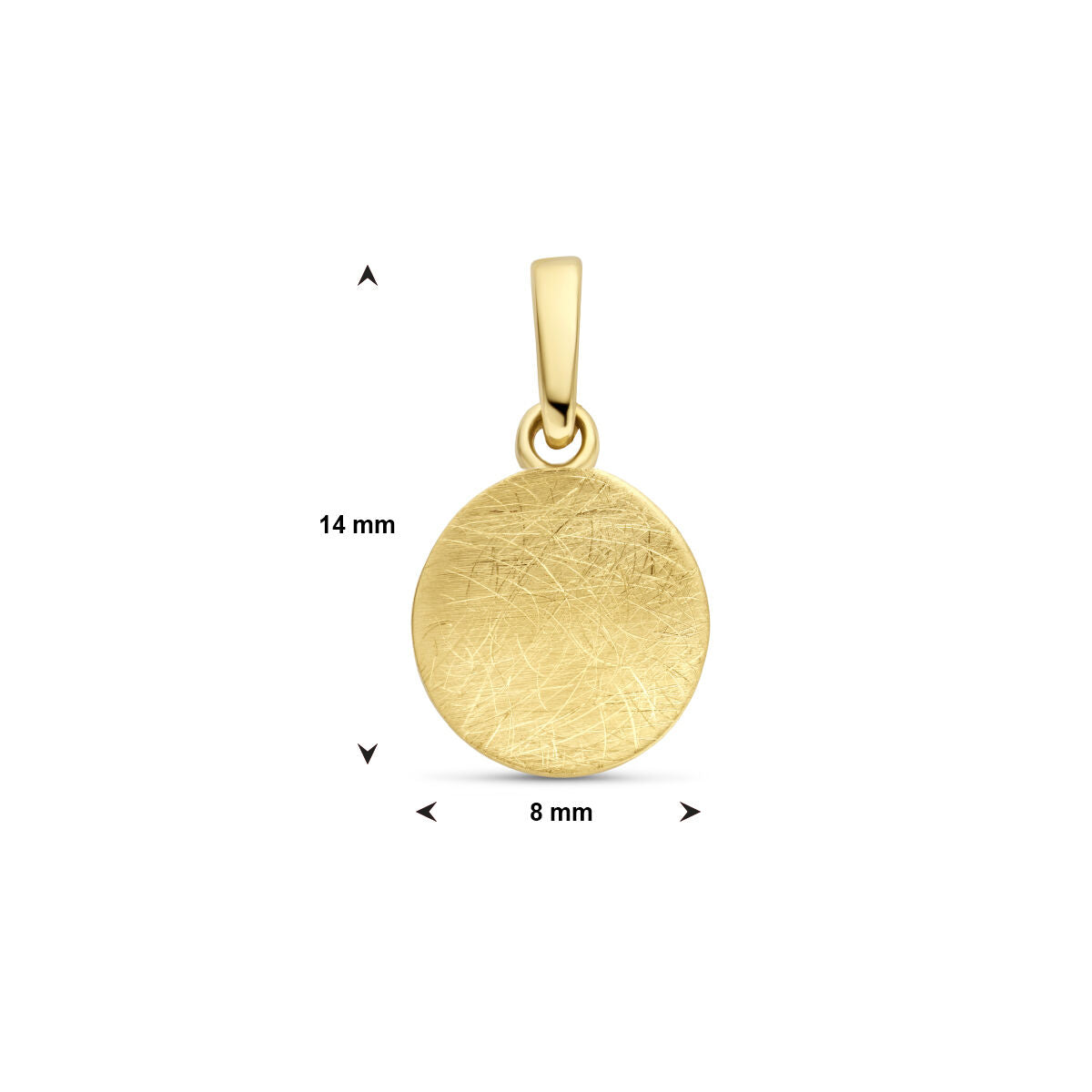 wisiorek scratch 14K żółte złoto