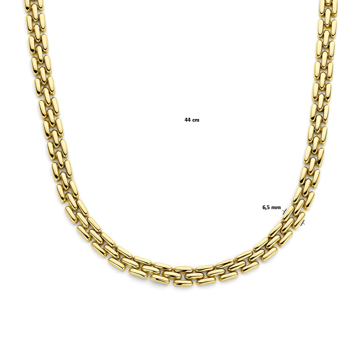 naszyjnik panter 6,5 mm 44 cm 14K żółte złoto