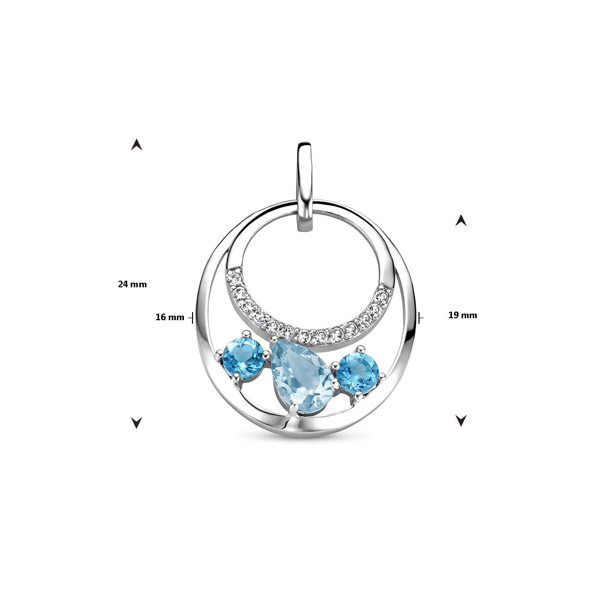 wisiorek topaz srebro rodowane