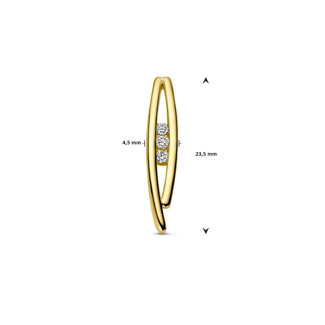hanger diamant 0.10ct h si 14K geelgoud