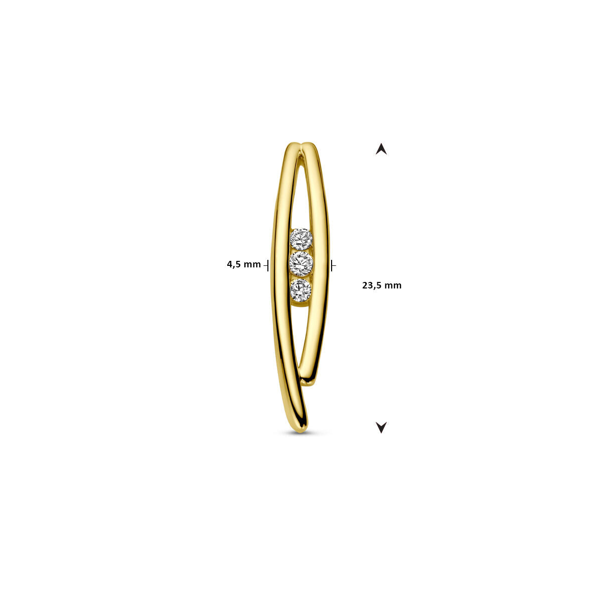 wisiorek diament 0.10ct h si 14K żółte złoto