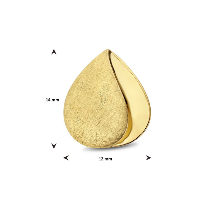 hanger poli/mat 14K geelgoud