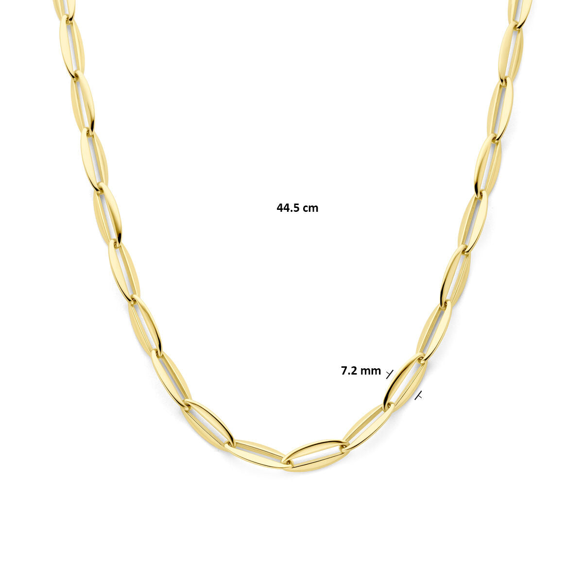 naszyjnik anker 7,2 mm 44,5 cm 14K żółte złoto