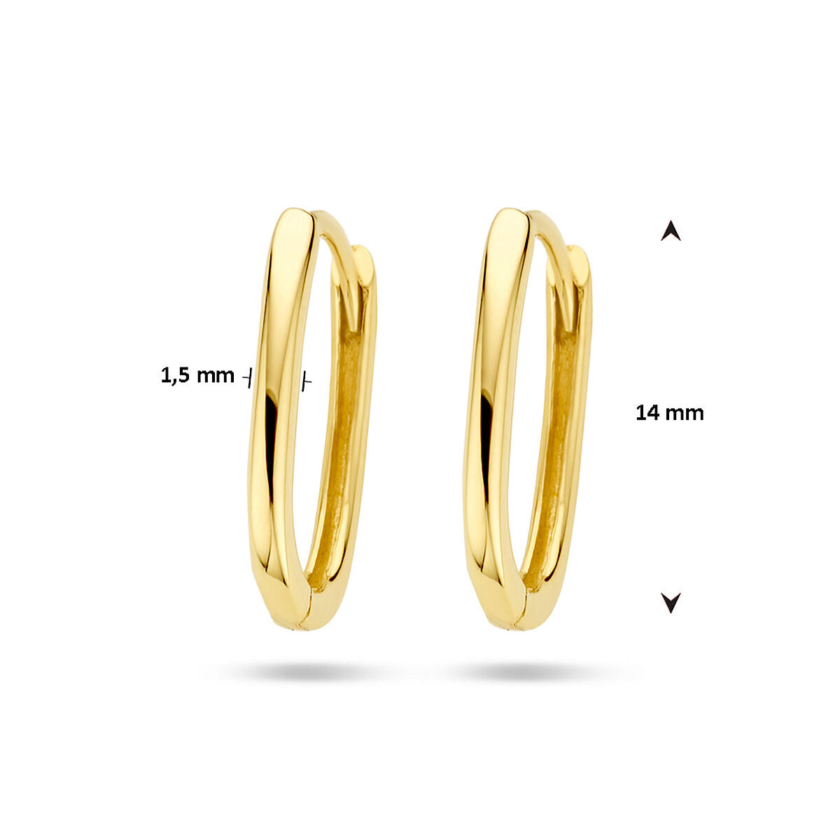 kolczyki koła paperclip 14K żółte złoto