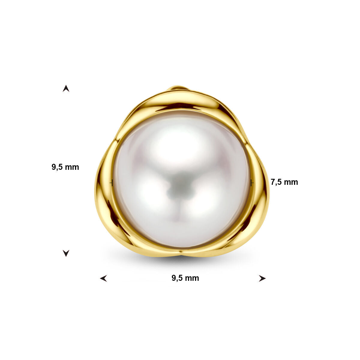wisiorek perła 14K żółte złoto