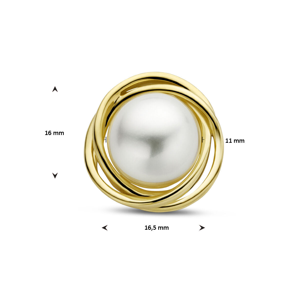 wisiorek perła 14K żółte złoto