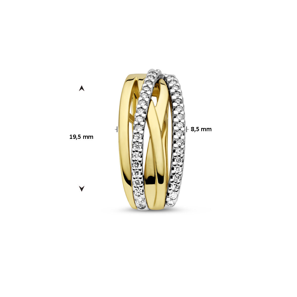 wisiorek diament 0.17ct h si 14K bicolor złoto żółte/białe