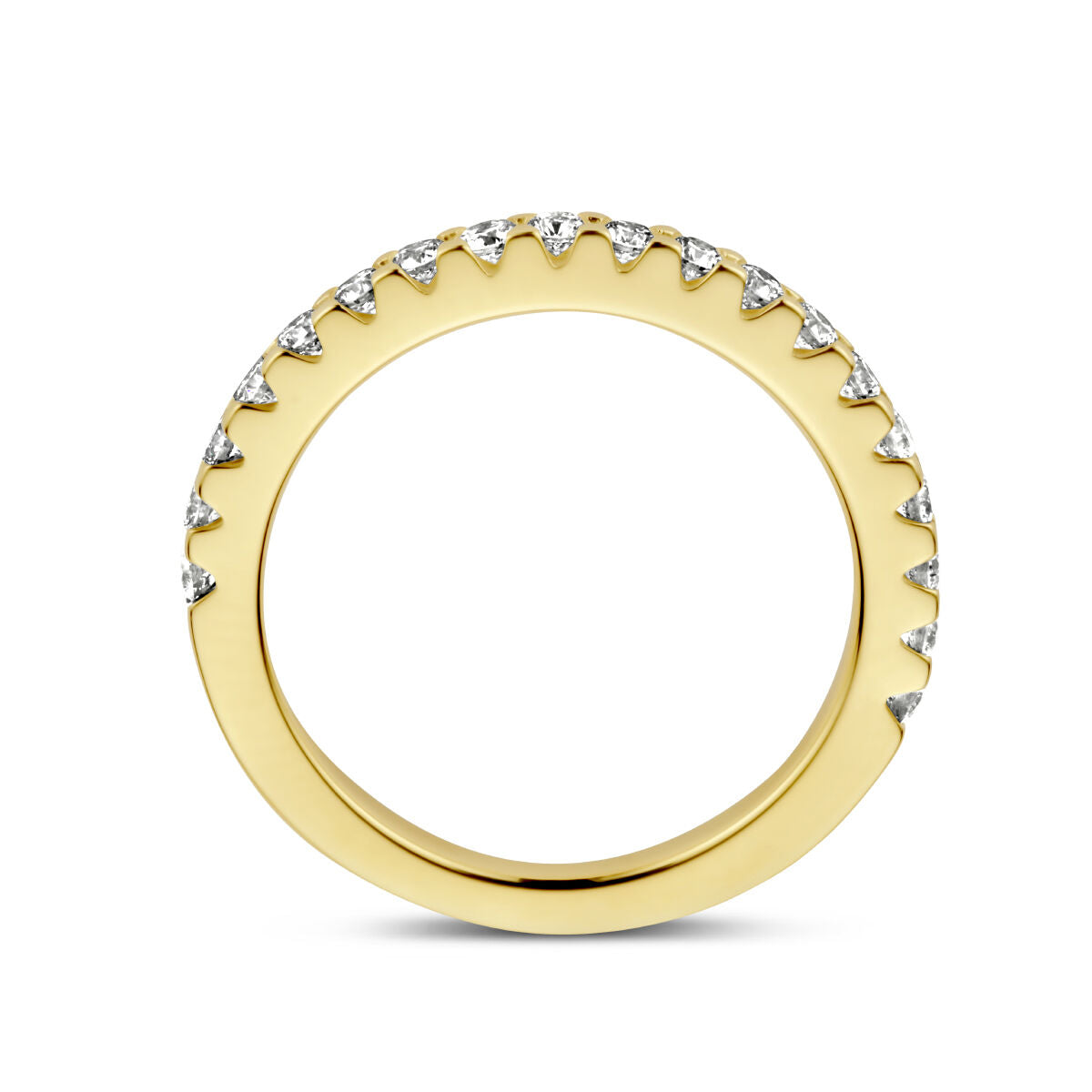 pierścionek diament 0.50ct h si 14K żółte złoto