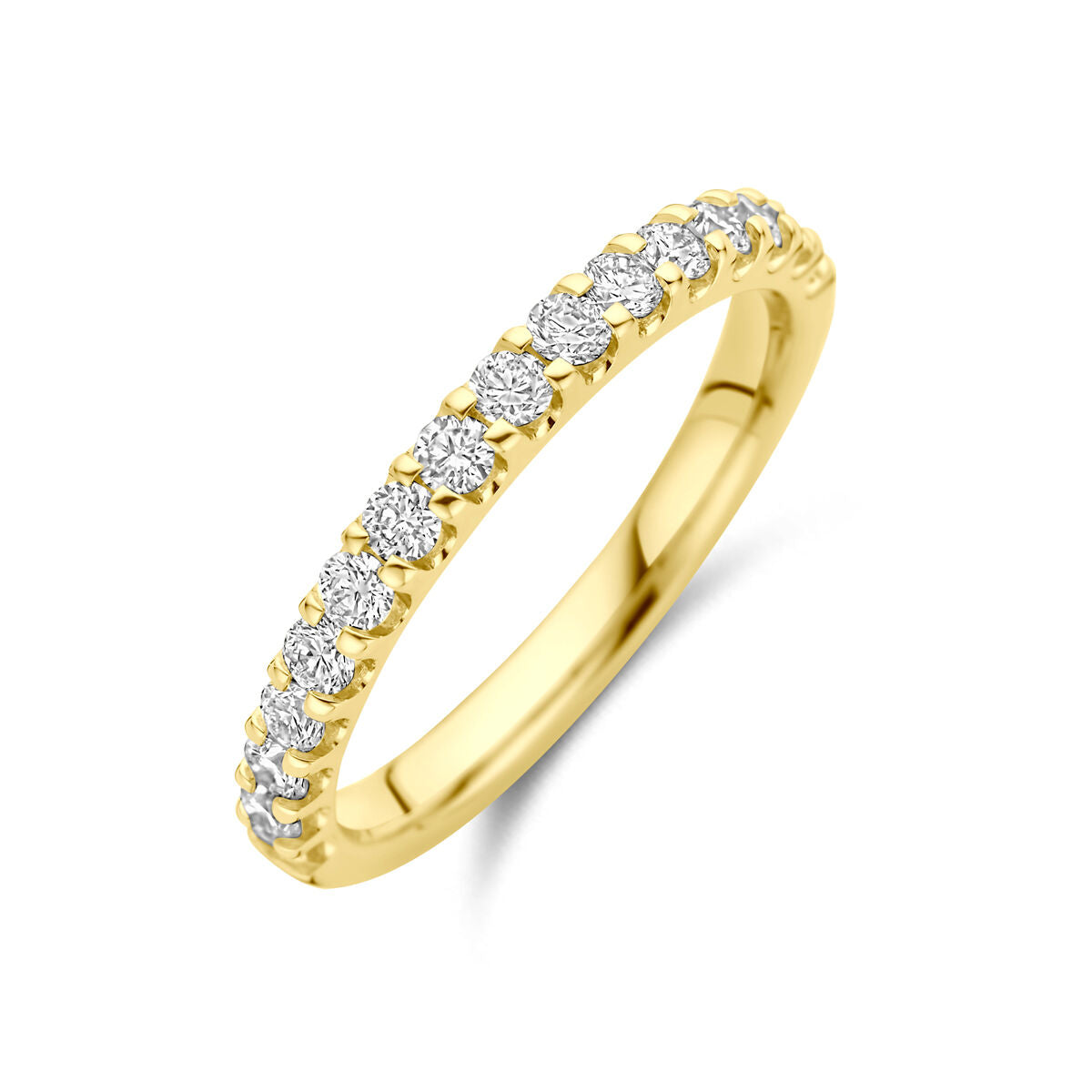 Pierścionek z lab-grown diamentami o wadze 0,51 ct, wykonany z 14K żółtego złota.