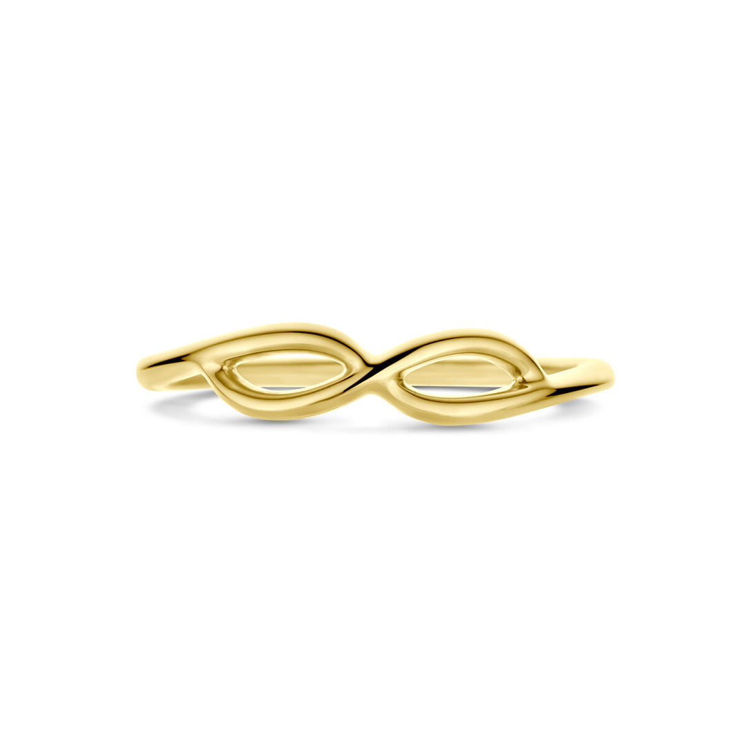 pierścionek infinity 14K żółte złoto