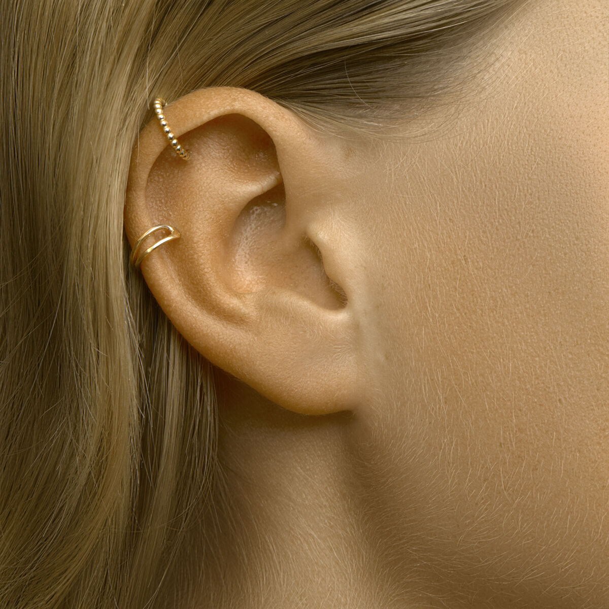 earcuff pojedynczy 14K żółte złoto