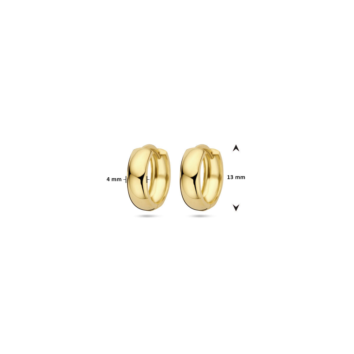 kolczyki koła 13 mm 9 karat