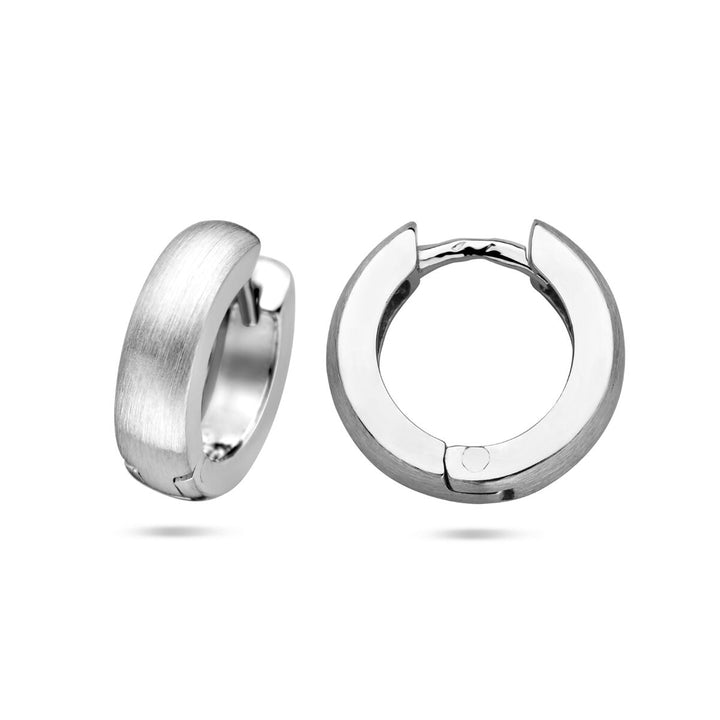 klapoorringen vlak 4,0 mm poli/mat zilver gerhodineerd