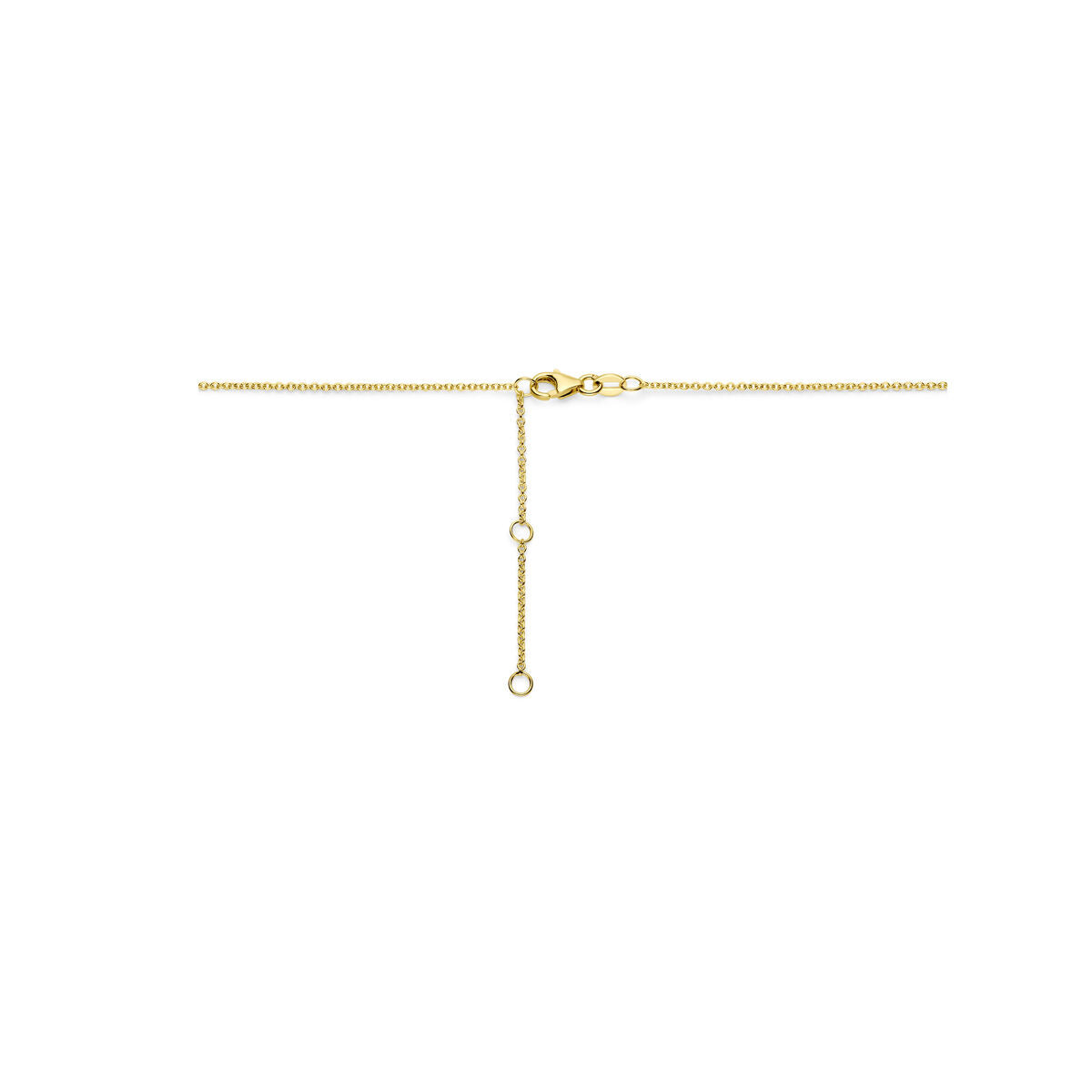 naszyjnik serca 41 - 43 - 45 cm 14K bicolor złoto żółte/białe