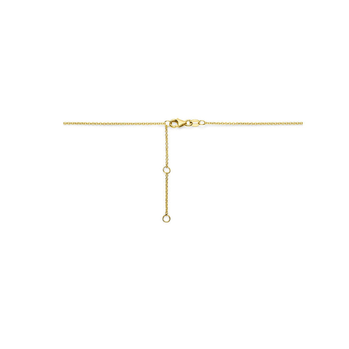 collier hartjes 41 - 43 - 45 cm 14K bicolor goud geel/wit