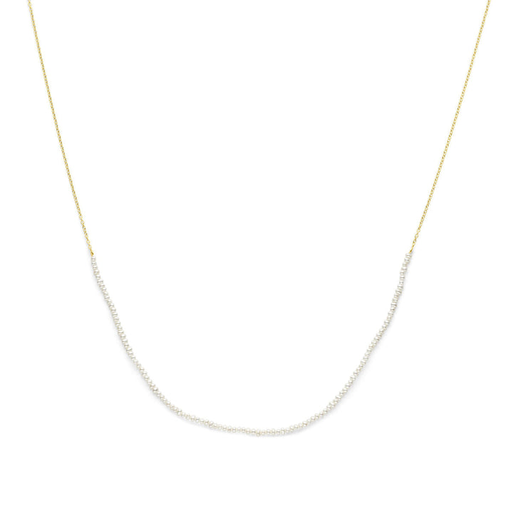 collier parels 41 - 45 cm 3 micron zilver verguld (geel)