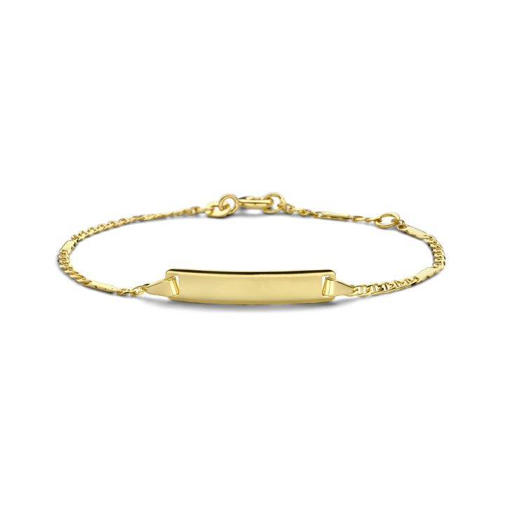 graveerarmband plaat 5,0 mm 14K geelgoud