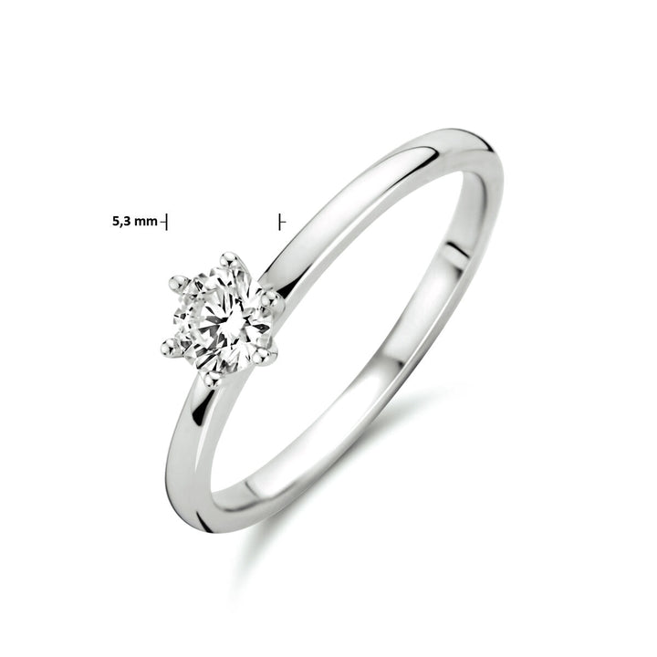 ring diamant 0.25ct h si 14K witgoud