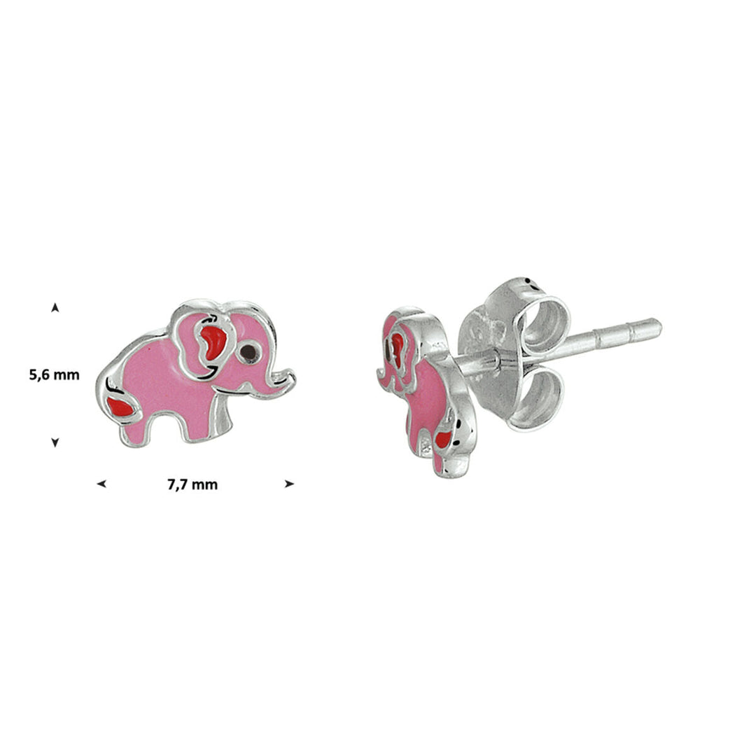 oorknoppen olifant zilver gerhodineerd